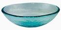 11 Inch Glass Bowl - Aqua