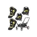 OBaby Zoom Tandem Pushchair -  Black/Lime