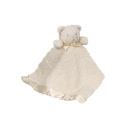 Kids Line Katie Little Teddy Bear Security Blanket Ecru