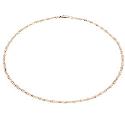 9ct Three-Colour Gold Herringbone Necklace