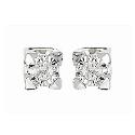 9ct White Gold Diamond Stud Earrings