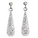 Evoke 9ct White Gold  Drop Earrings
